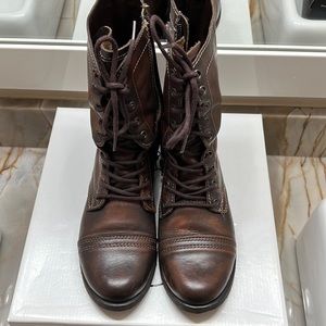 Steve Madden Tropa Brown Leat boots